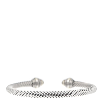 David Yurman Sterling Silver 14K Yellow Gold 5mm Cable Classics Dome Bracelet 3 of 6