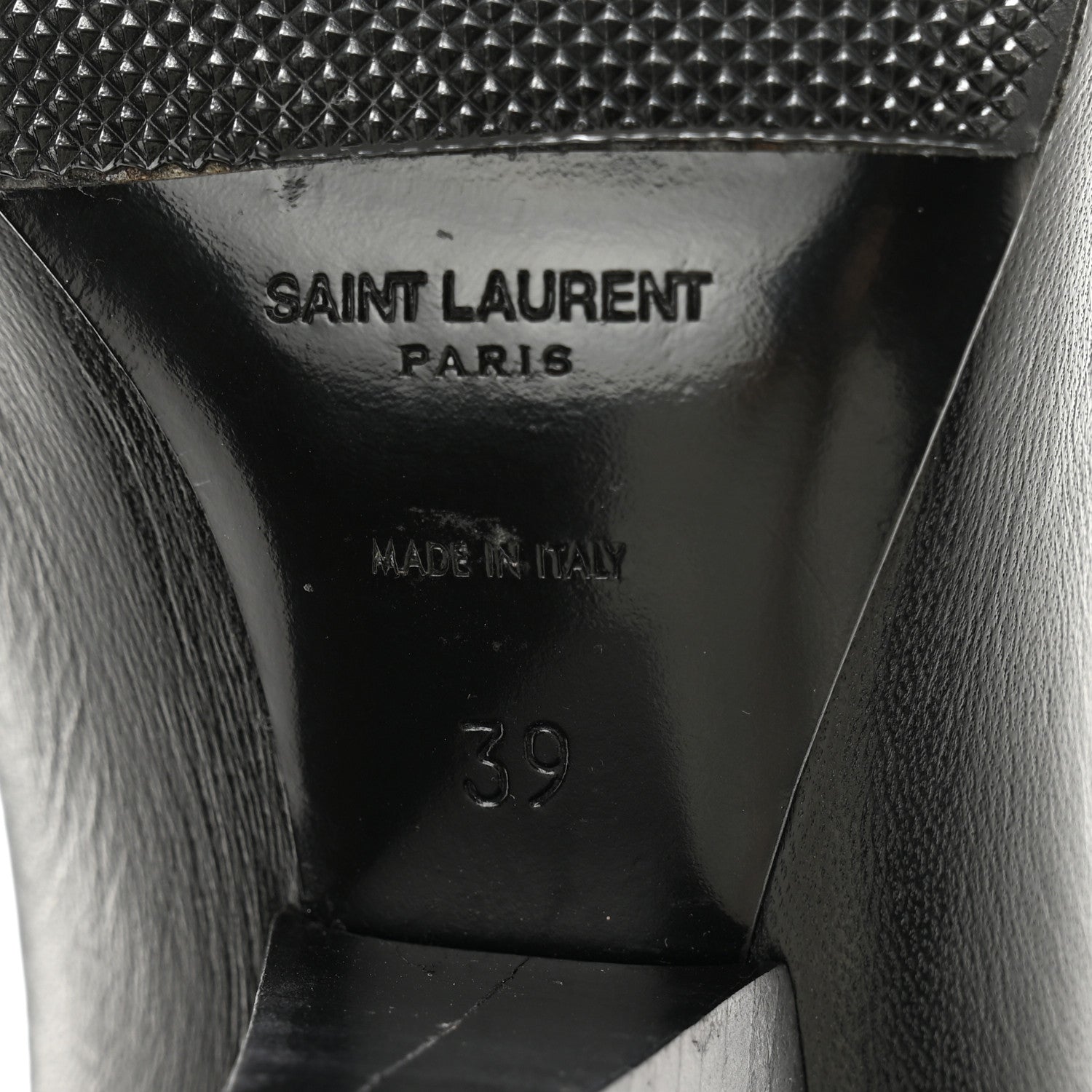 Saint Laurent Lambskin Liz 85 Wedge Booties 39 Black 6 of 11