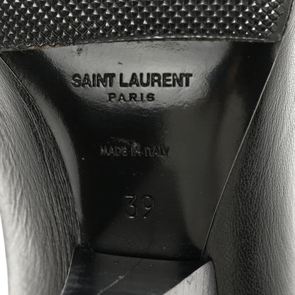 Saint Laurent Lambskin Liz 85 Wedge Booties 39 Black 6 of 11