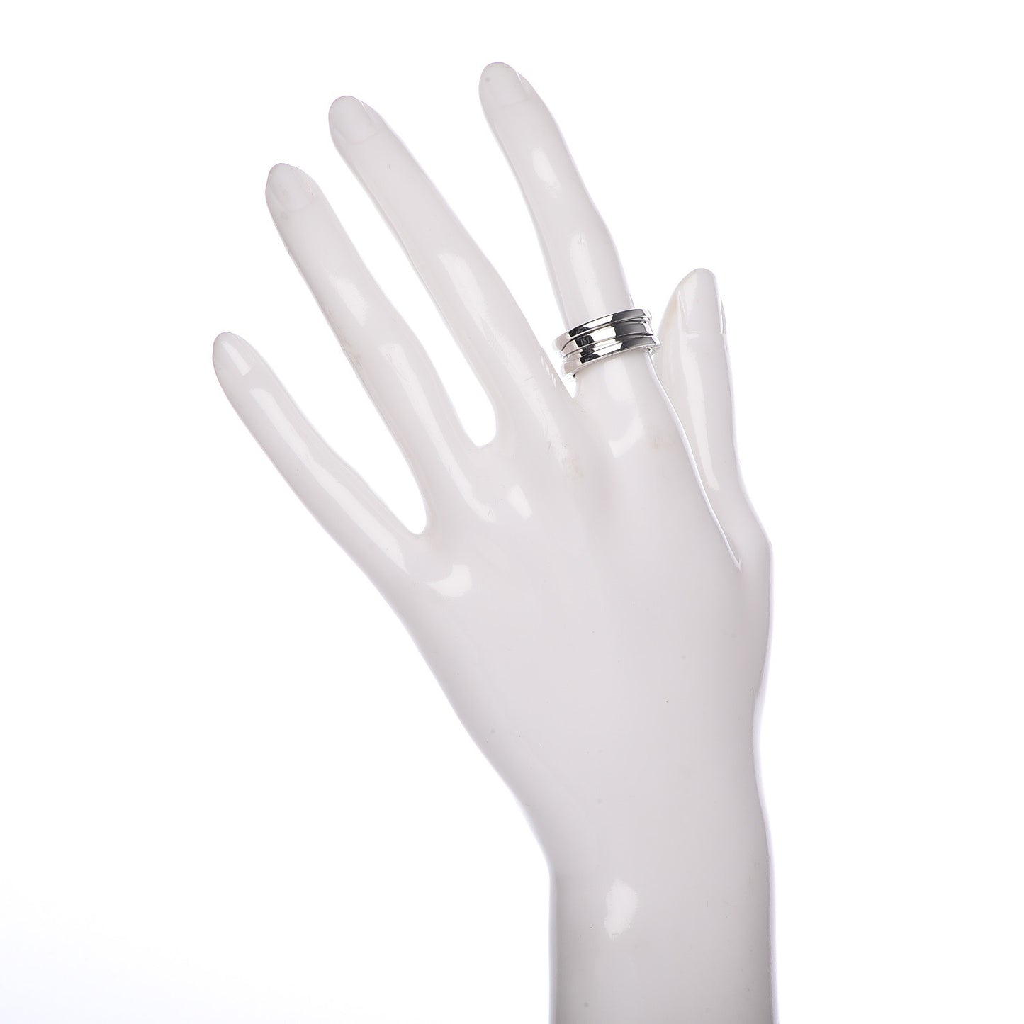 18K White Gold B.Zero1 Two-Band Ring 50 5.25
