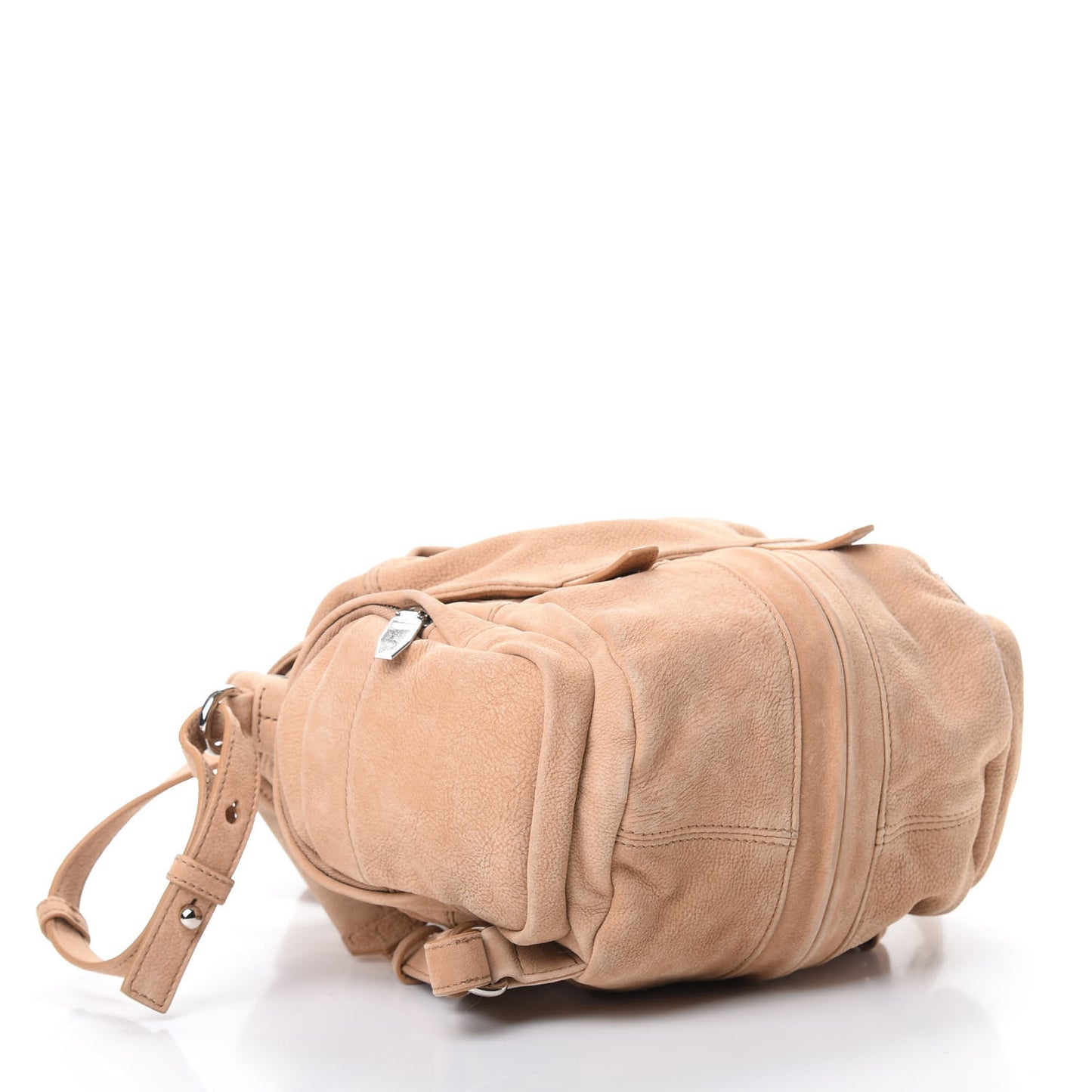 Nubuck Mini Marti Backpack Bag Beige Rhodium Hardware