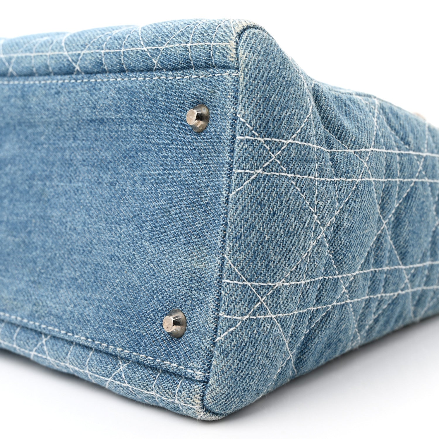 Christian Dior Denim Cannage Medium Lady Dior Light Blue 10 of 10