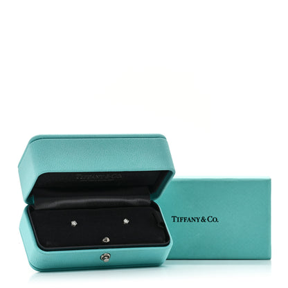 Tiffany Platinum Diamond .25ctw Solitaire Earrings 5 of 5