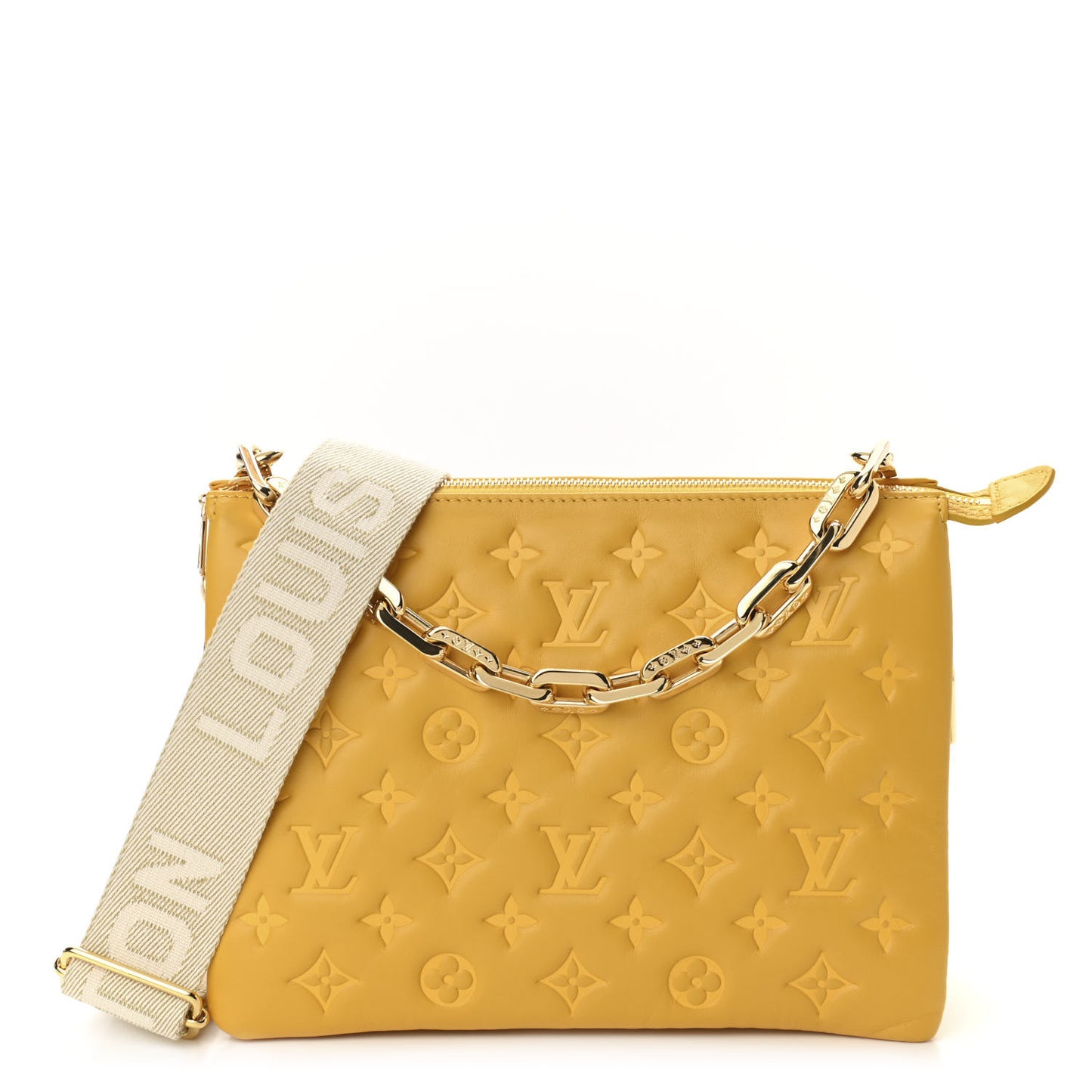 Lambskin Embossed Monogram Coussin PM Sunflower