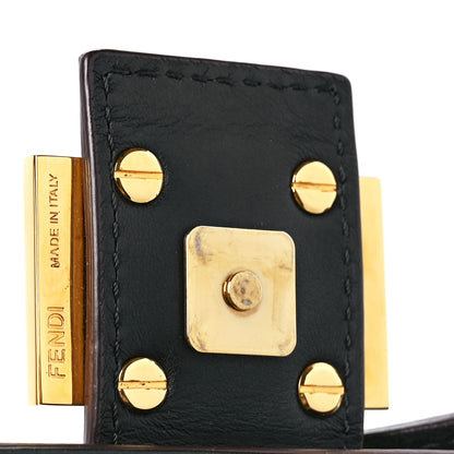 Fendi Vitello Flamingo Enamel Baguette Black 7 of 13