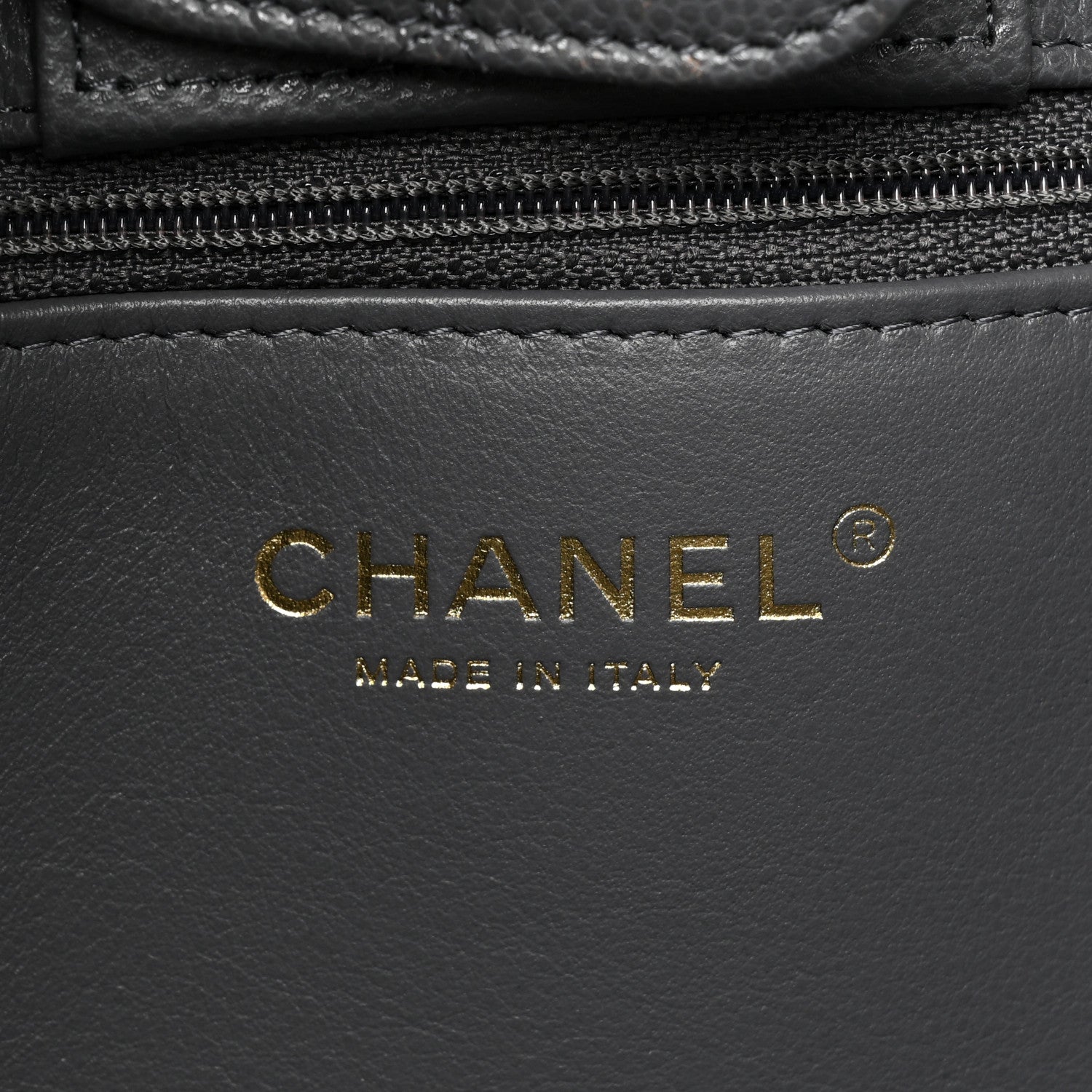 Chanel Caviar Quilted Large CC Shopping Tote Dark Grey 7 of 15