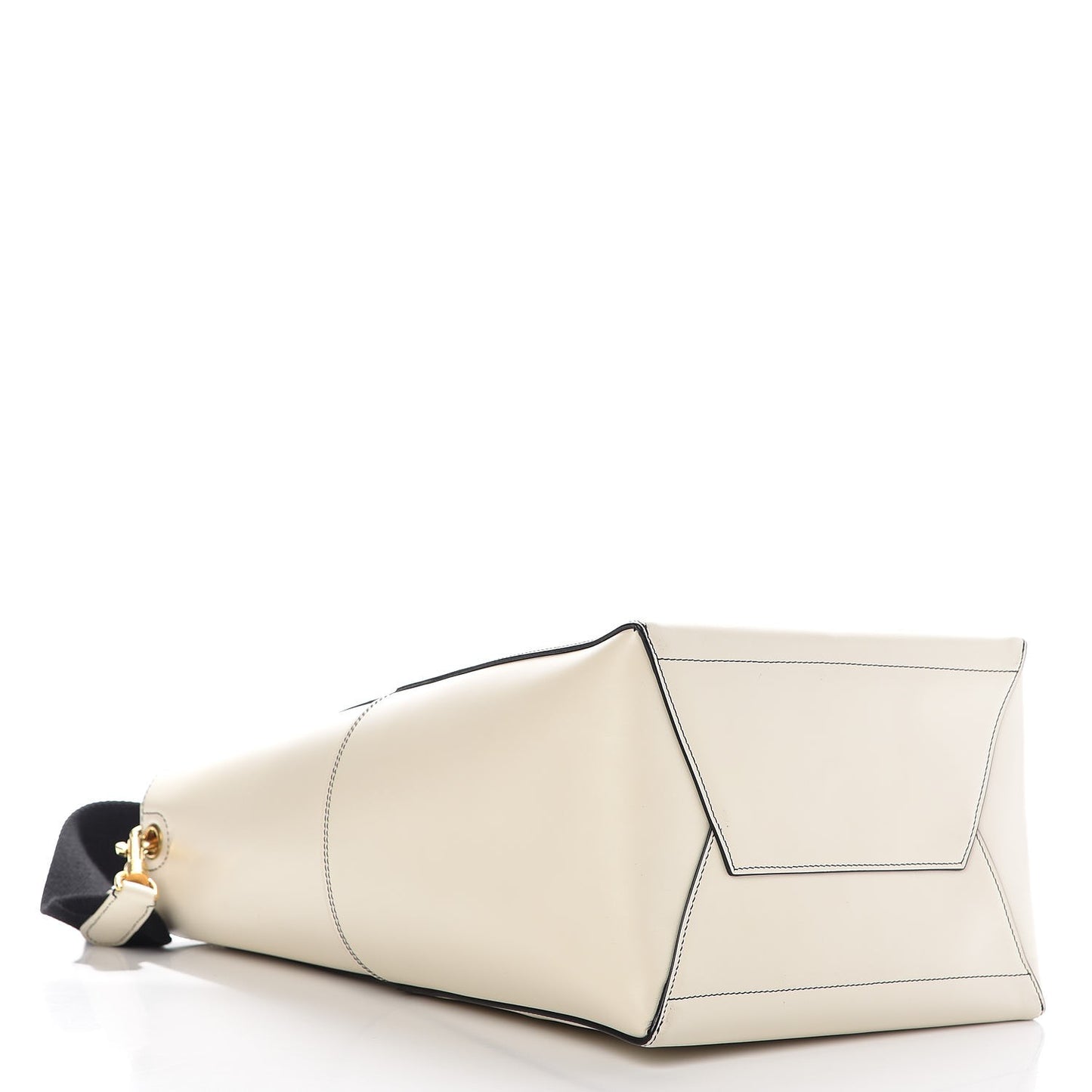 Supersoft Calfskin Sangle Bucket Bag White