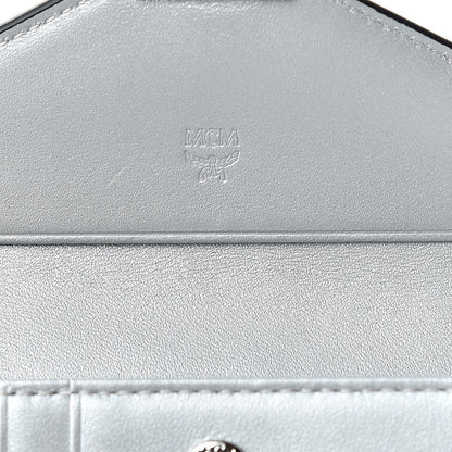 MCM Metallic Visetos Compact Wallet Silver 6 of 8