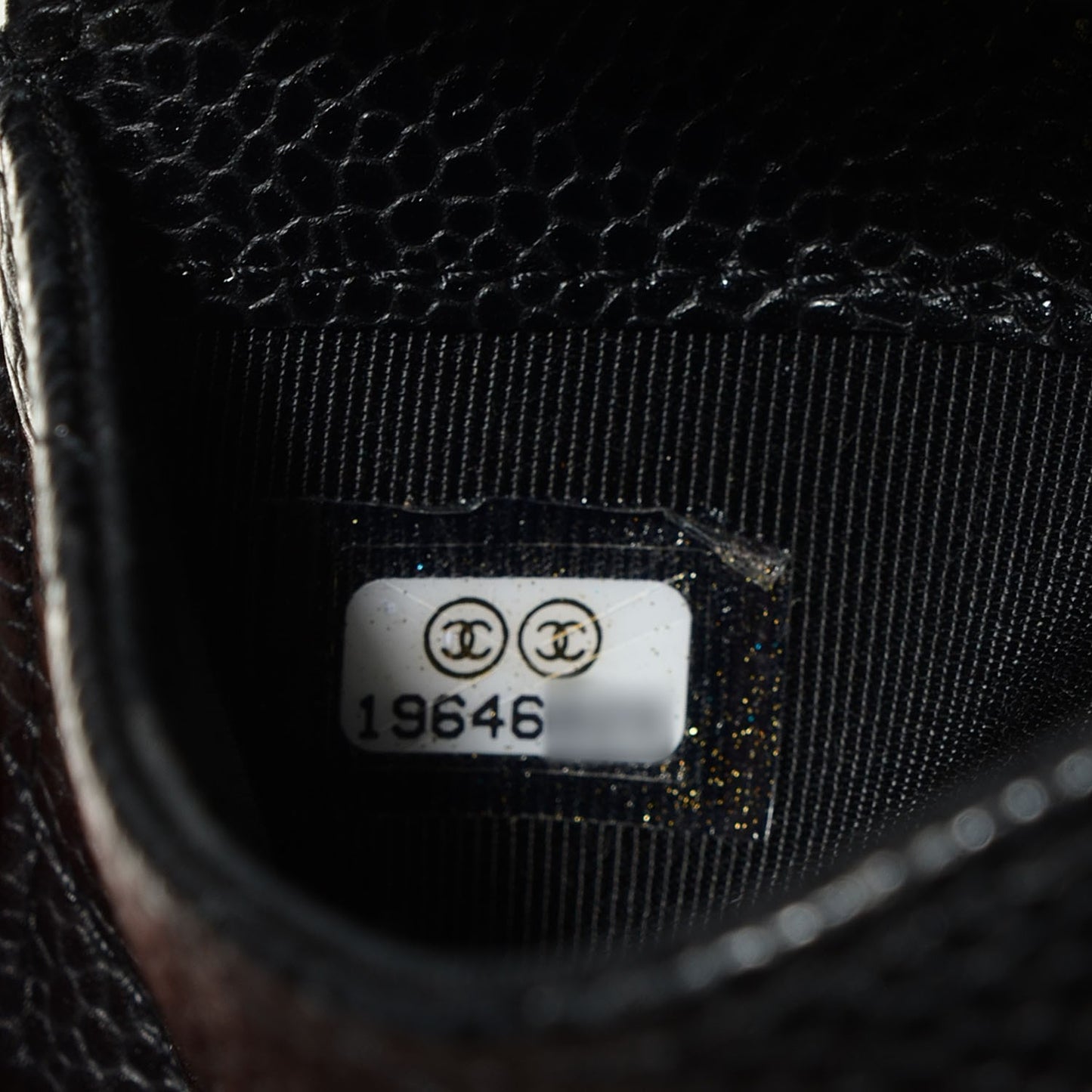 Caviar Quilted Flap Card Holder Black