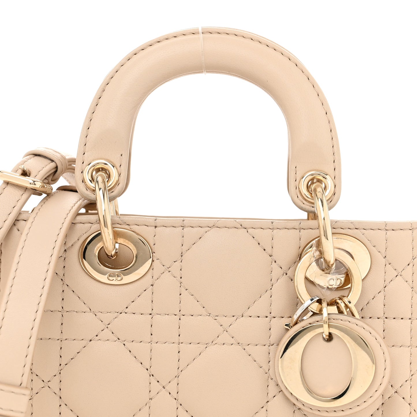 Lambskin Cannage Micro Lady D-Joy Sand Rose