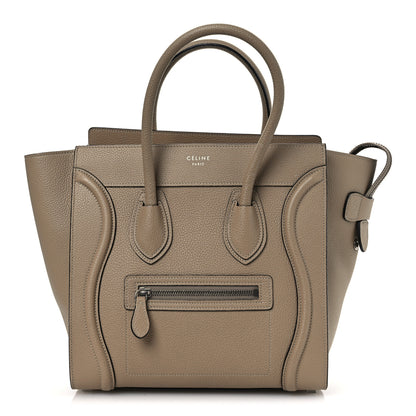 Celine Drummed Calfskin Micro Luggage Dune 1 of 11