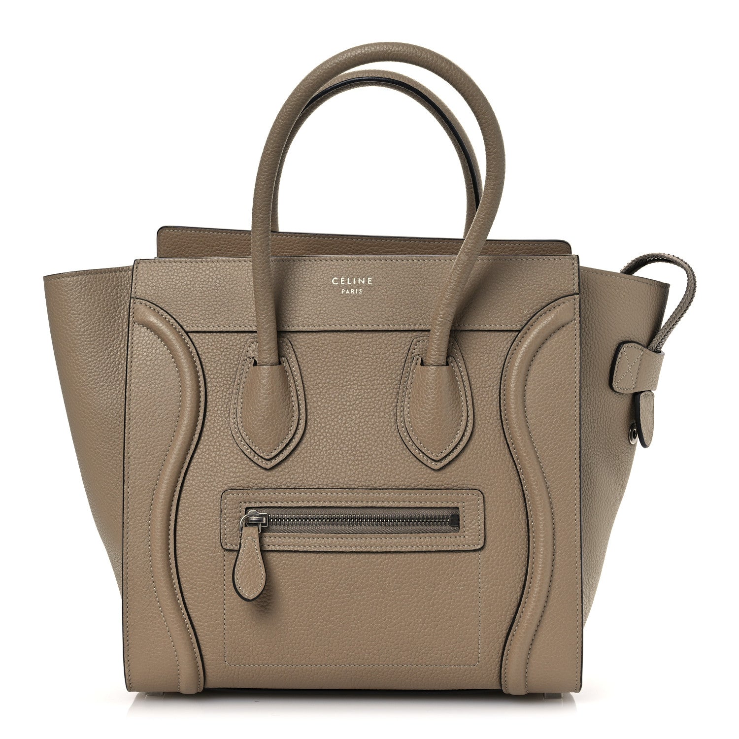 Celine Drummed Calfskin Micro Luggage Dune 1 of 11
