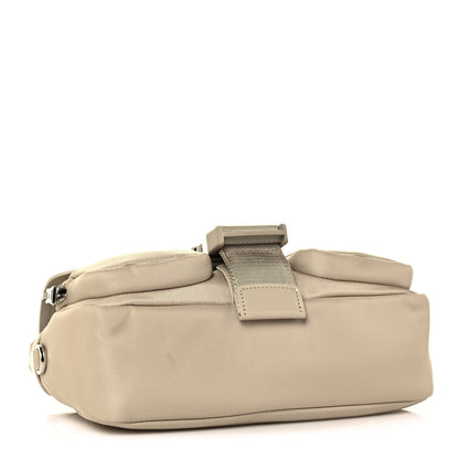 Prada Re-Nylon Spazzolato Double Pocket Buckle Shoulder Bag Deserto 4 of 10