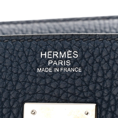 Hermes Taurillon Clemence Verso Birkin 30 Bleu De Prusse Bleu Izmir 6 of 12