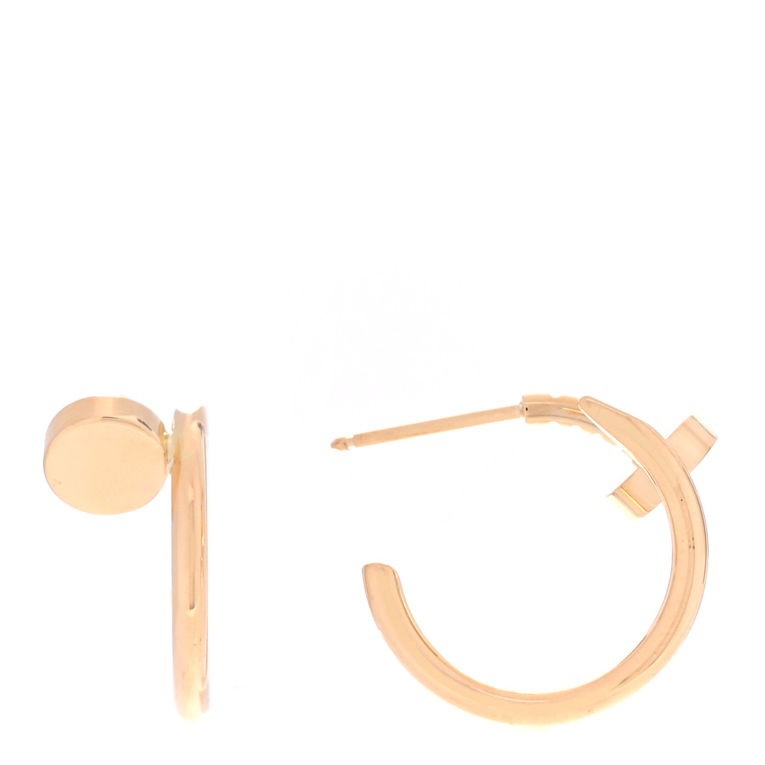 Cartier 18K Yellow Gold Juste Un Clou Hoop Earrings 1 of 4
