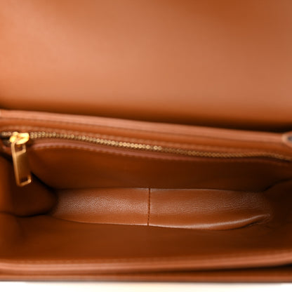 Celine Textile Natural Calfskin Teen Triomphe White Tan 5 of 9