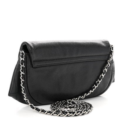 Chanel Caviar Half Moon Wallet On Chain WOC Black 3 of 11