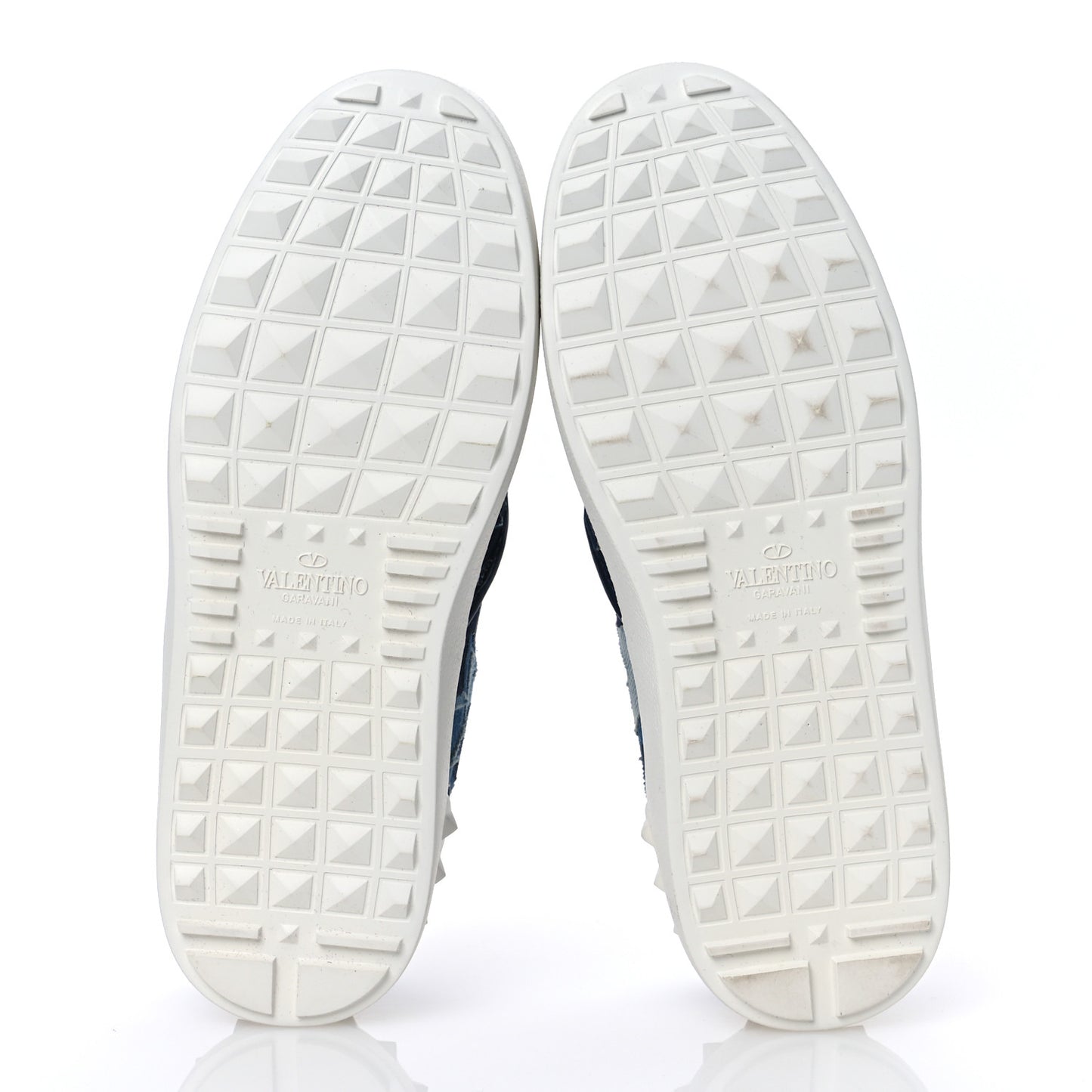 Denim Camustars Rockstud Slip On Sneakers 36 Blue