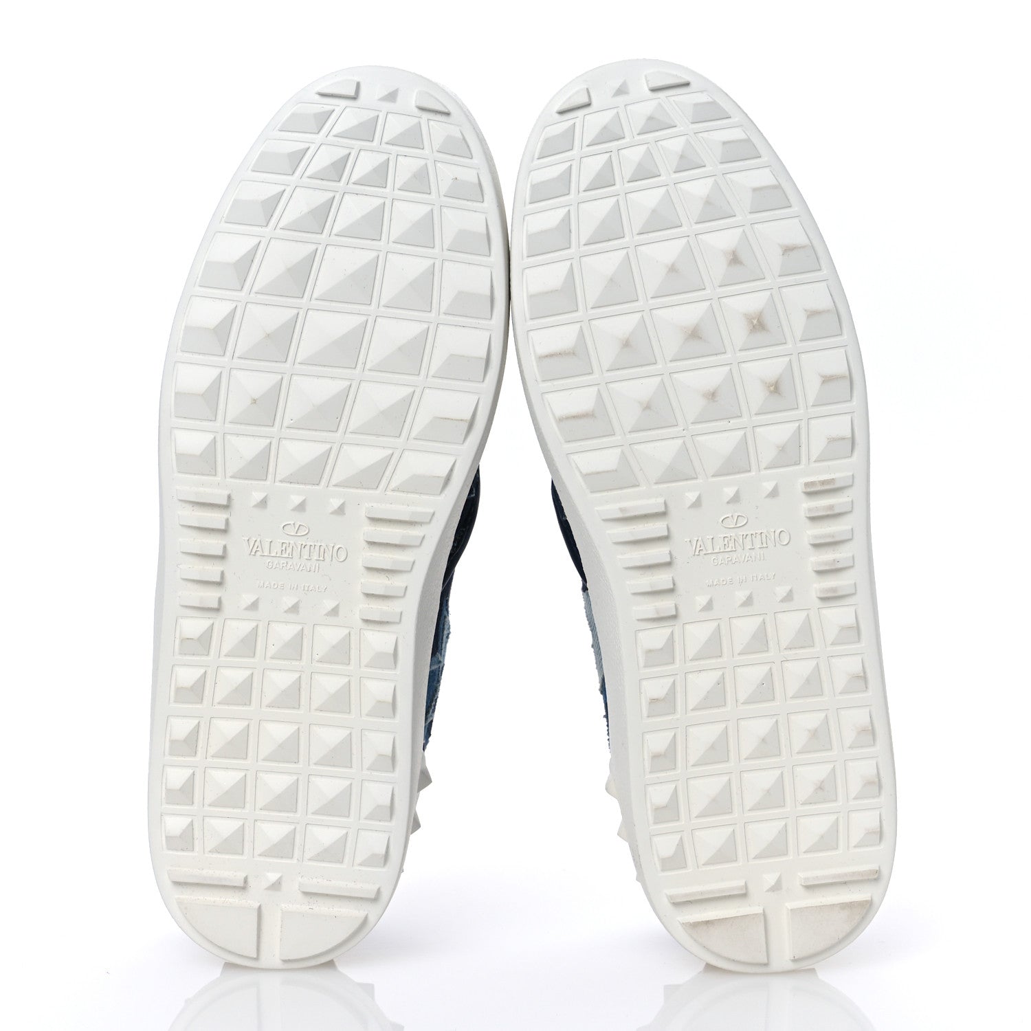 Valentino Garavani Denim Camustars Rockstud Slip On Sneakers 36 Blue 7 of 11