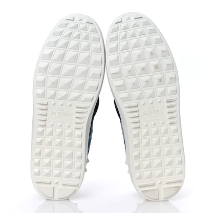 Valentino Garavani Denim Camustars Rockstud Slip On Sneakers 36 Blue 7 of 11