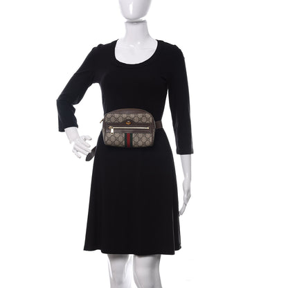 Gucci GG Supreme Monogram Web Small Ophidia Belt Bag 85 34 Dark Brown 2 of 10