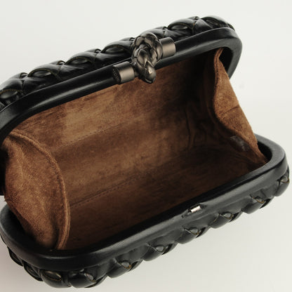 Bottega Veneta Nappa Intrecciato Knot Clutch Nero Black 6 of 9
