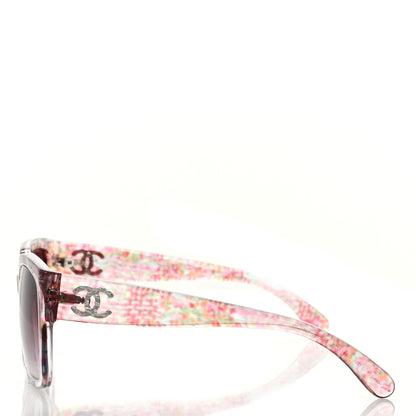 Chanel Acetate Multicolor Tweed CC Sunglasses 5220 Pink 3 of 7