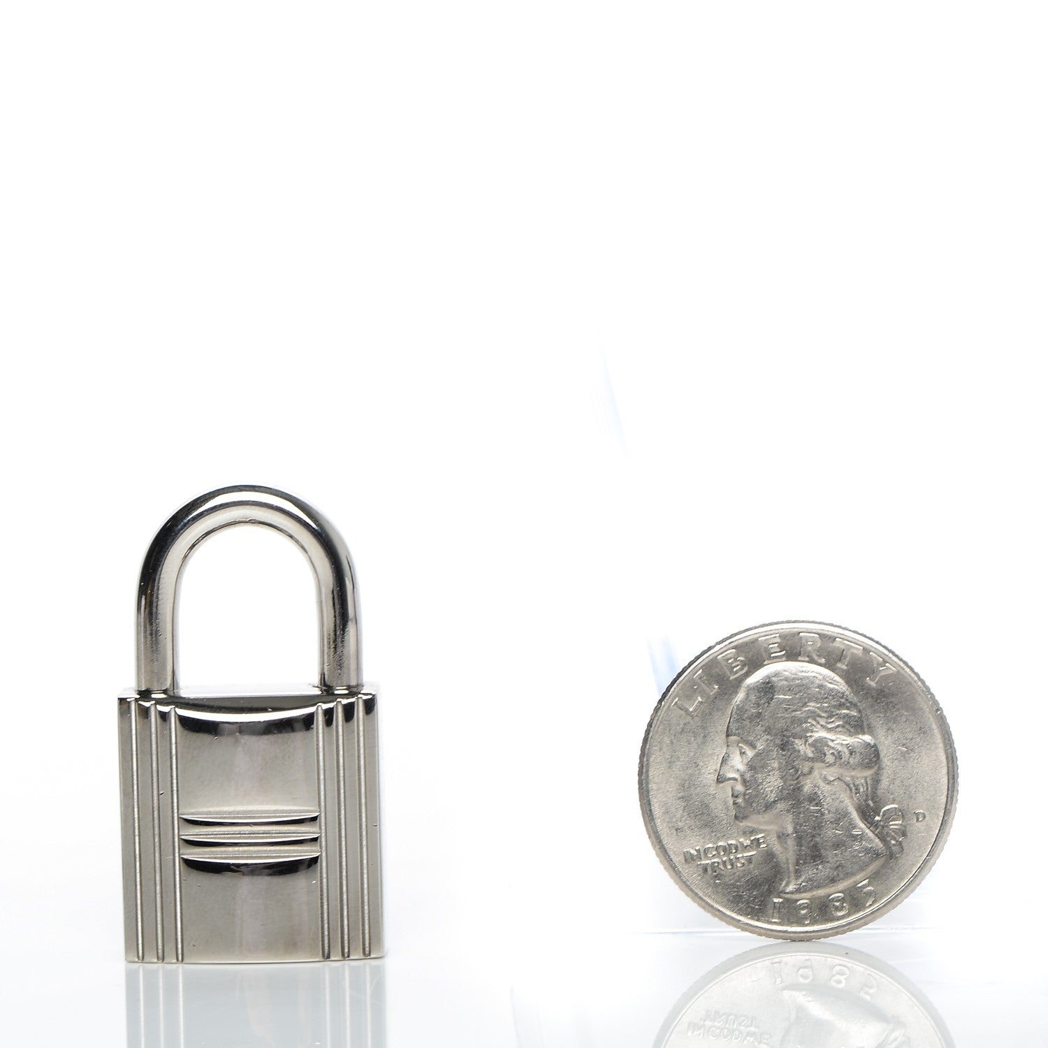 Hermes Palladium Cadena Lock and Key Set 2 of 4