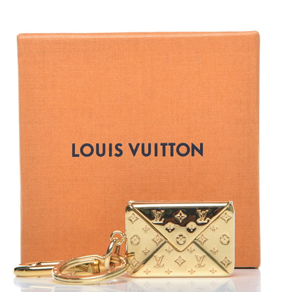 Louis Vuitton Love Note Envelope Bag Charm Key Holder Gold 6 of 6