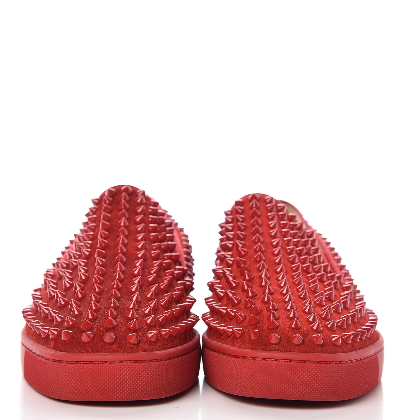 Veau Velours Mens GG Spikes Roller Boat Flats 43 Rougissime