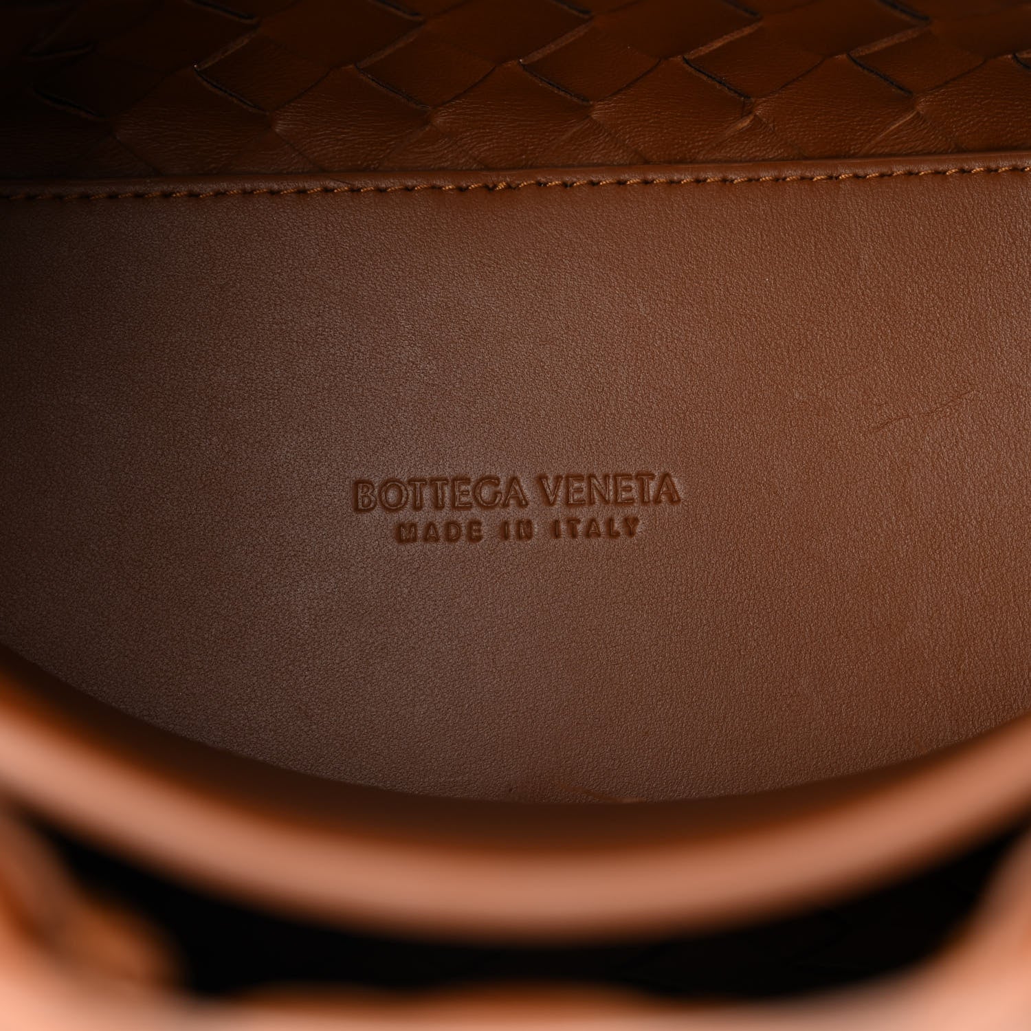 Bottega Veneta Nappa Intrecciato Small Andiamo Shoulder Bag Amber 6 of 11