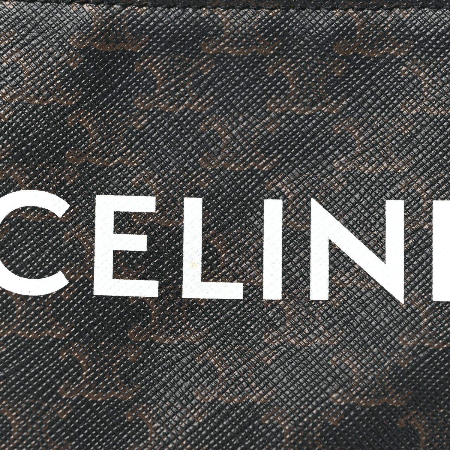 Celine Triomphe Canvas Logo Coin and Card Pouch With Hook Black 7 of 7