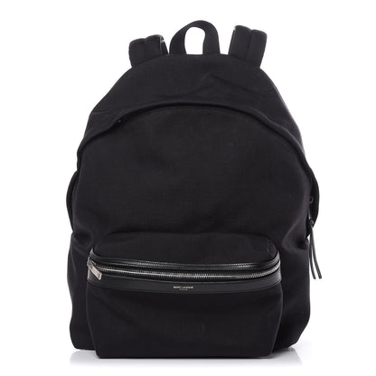 Saint Laurent Canvas City Backpack Black 1 of 12
