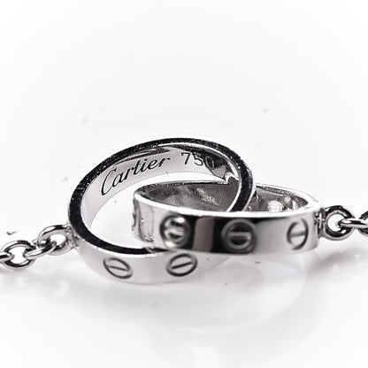 Cartier 18K White Gold Interlocking LOVE Necklace 6 of 7