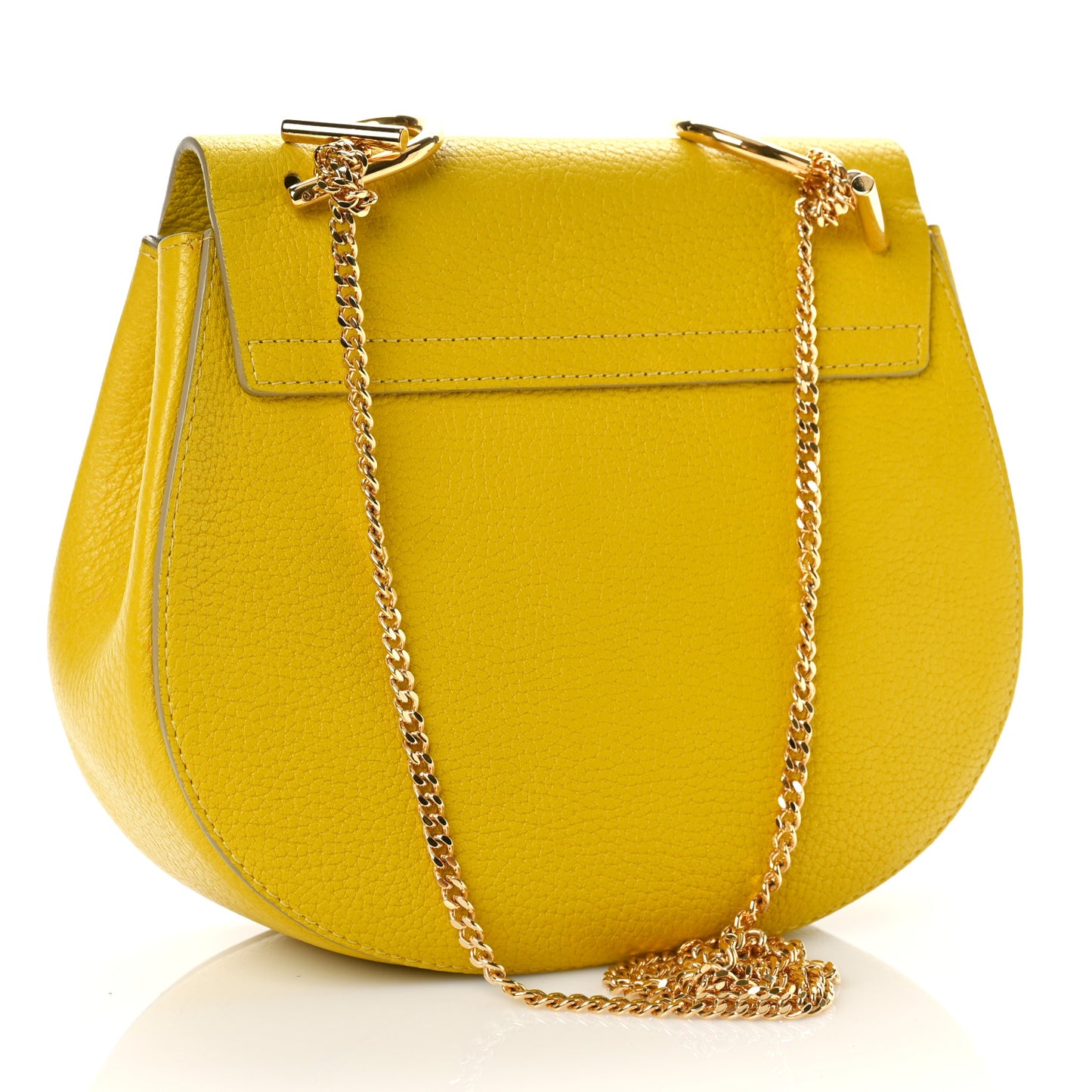 Grained Lambskin Drew Shoulder Bag Yellow
