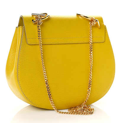 Chloe Grained Lambskin Drew Shoulder Bag Yellow 3 of 8