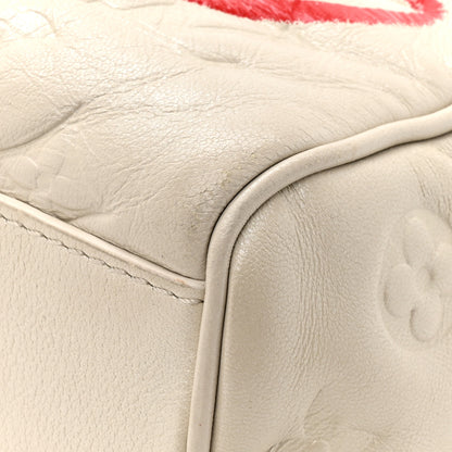 Louis Vuitton Lambskin Embossed Monogram Fall in Love Speedy 22 Bandouliere Ivory 8 of 13