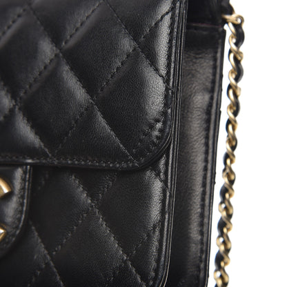 Chanel Lambskin Quilted Crossing Times Mini Flap Black 9 of 10