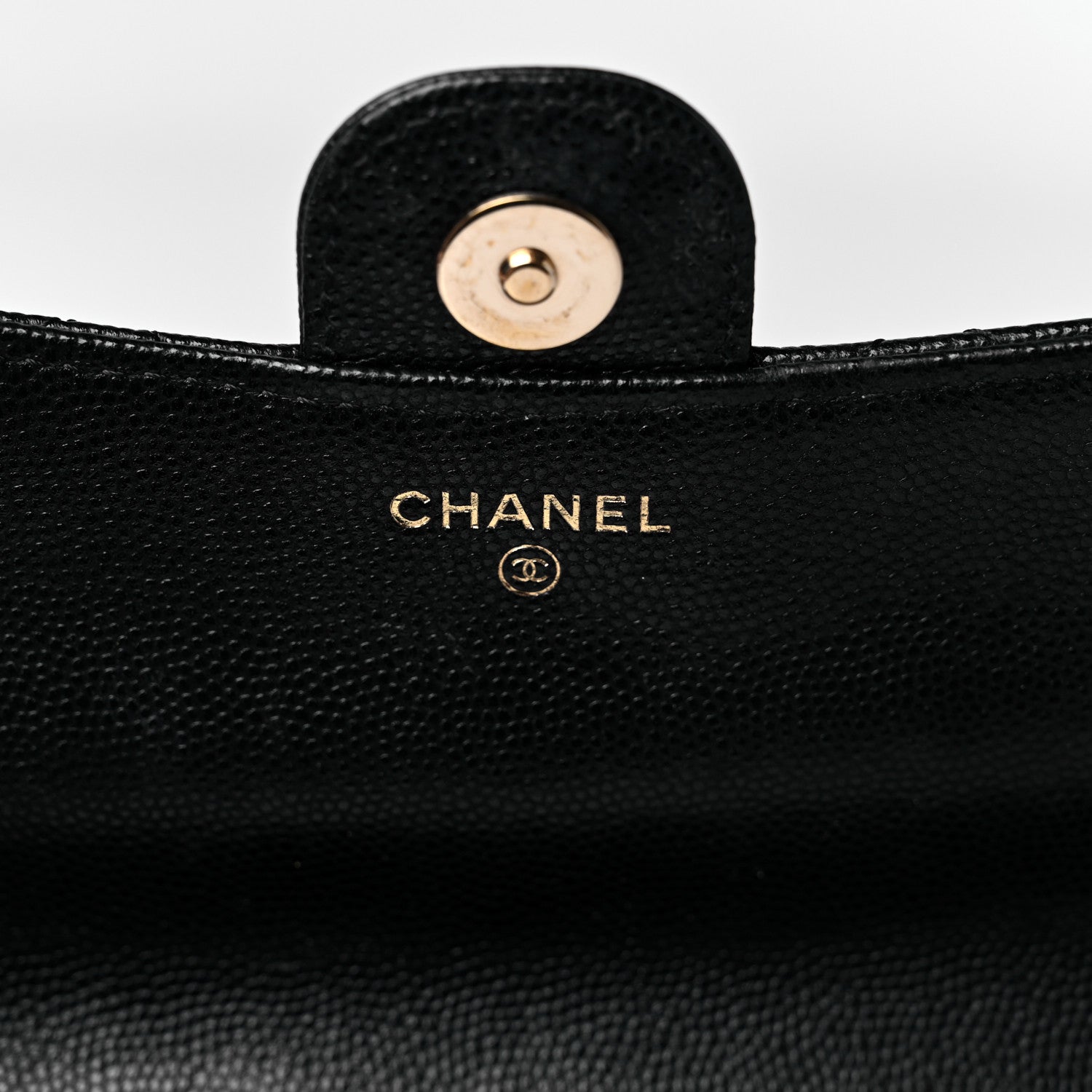 Chanel Caviar Quilted Flap Phone Holder With Chain Black 7 of 12