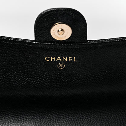Chanel Caviar Quilted Flap Phone Holder With Chain Black 7 of 12
