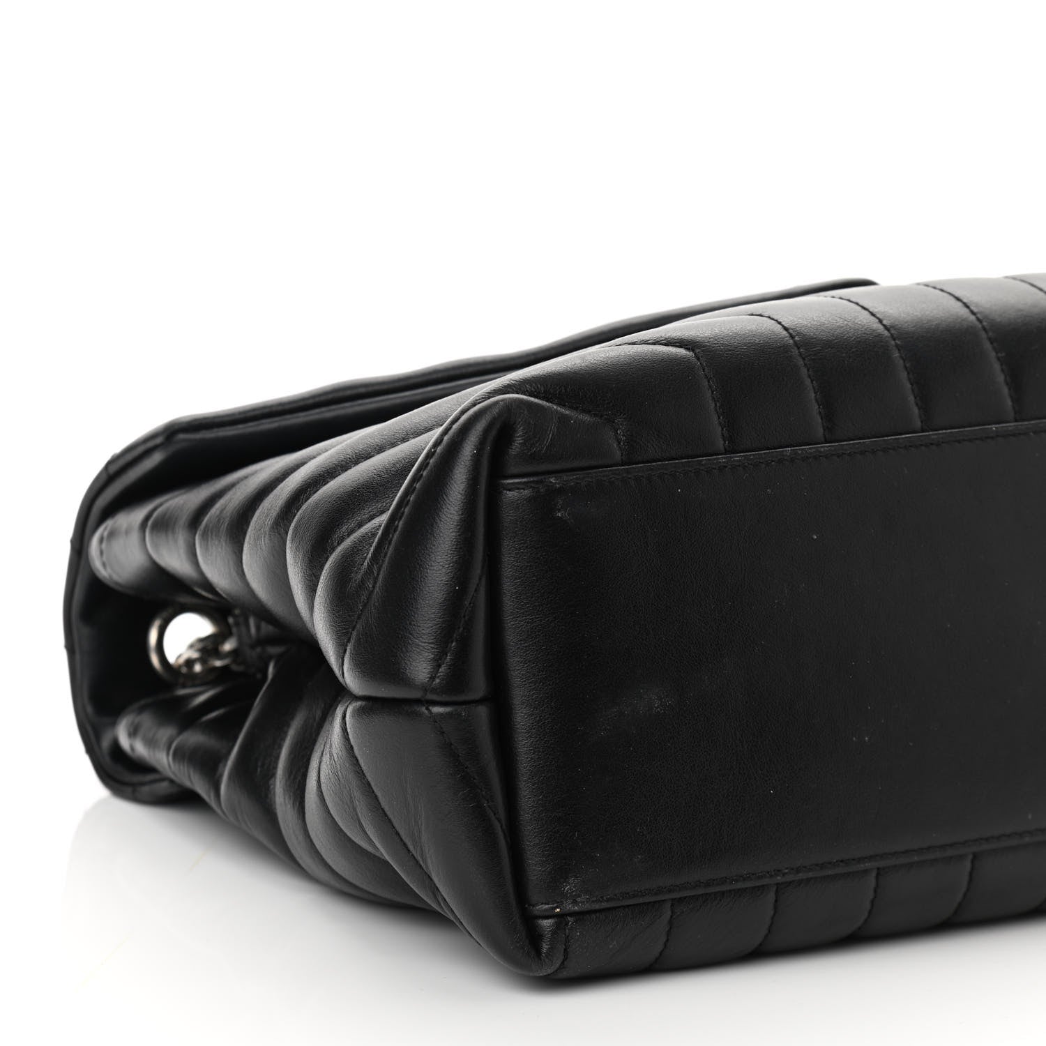 Saint Laurent Calfskin Y Quilted Monogram Medium Loulou Chain Satchel Black 8 of 9