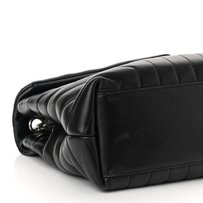 Saint Laurent Calfskin Y Quilted Monogram Medium Loulou Chain Satchel Black 8 of 9