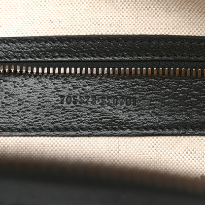 Gucci Textured Dollar Calfskin Web Large Diana Duffle Bag Black Dusty Grey 7 of 10
