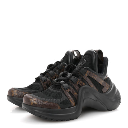 Louis Vuitton Calfskin Patent Monogram LV Archlight Sneakers 36.5 Black 4 of 9