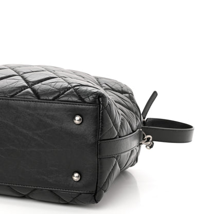 Chanel Aged Calfskin Small Bowling Bag Black 11 of 12
