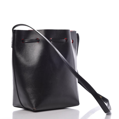 Mansur Gavriel Vegetable Tanned Calfskin Mini Bucket Bag Black Flamma 3 of 16