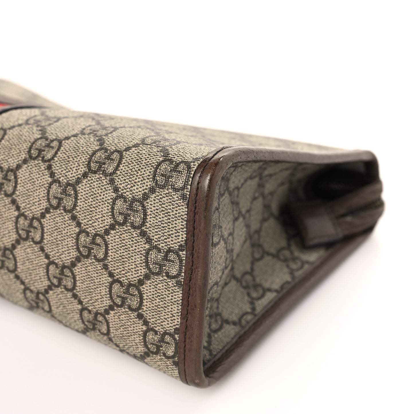 GG Supreme Monogram Web Ophidia GG Toiletry Case Beige New Acero