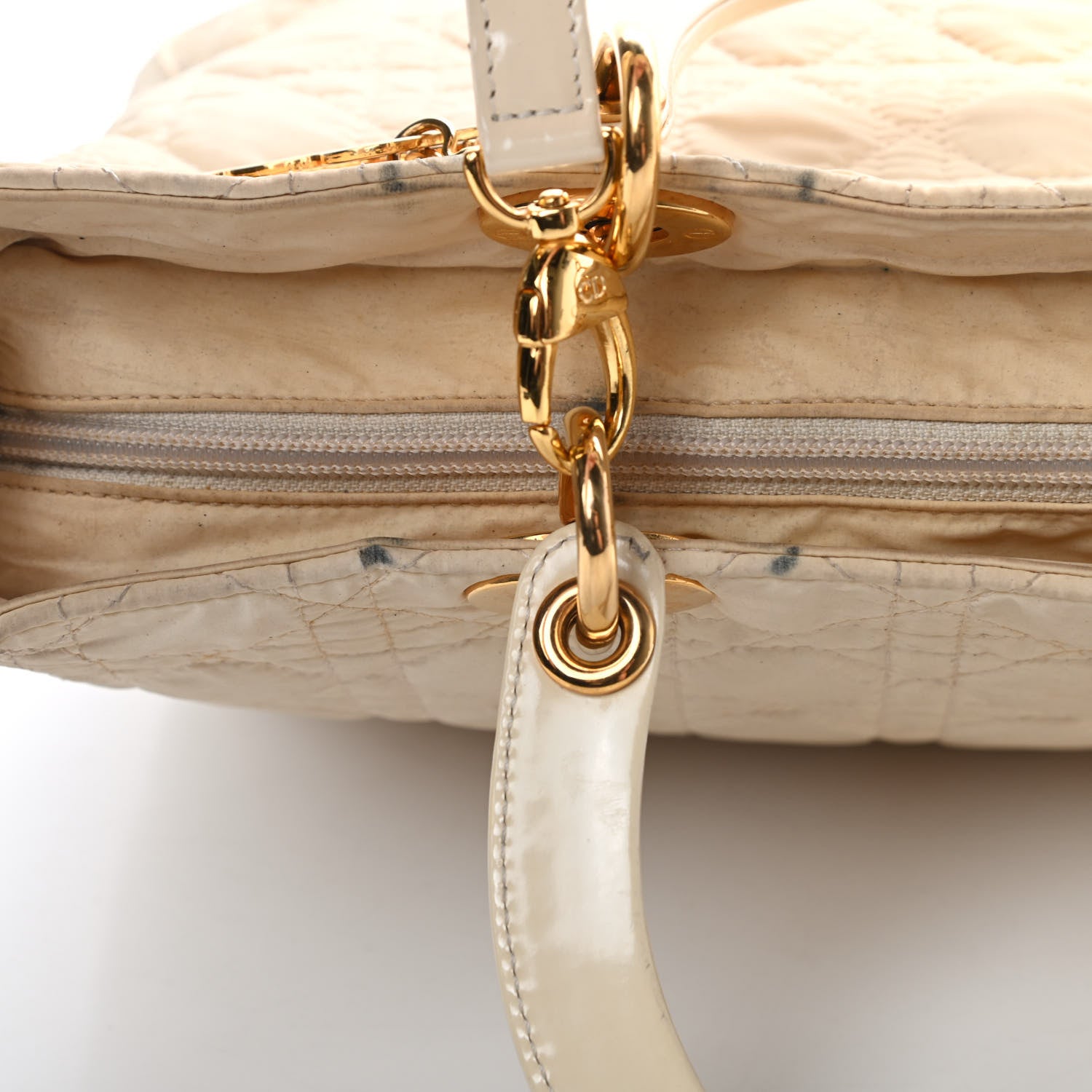 Christian Dior Nylon Cannage Large Lady Dior White 15 of 19