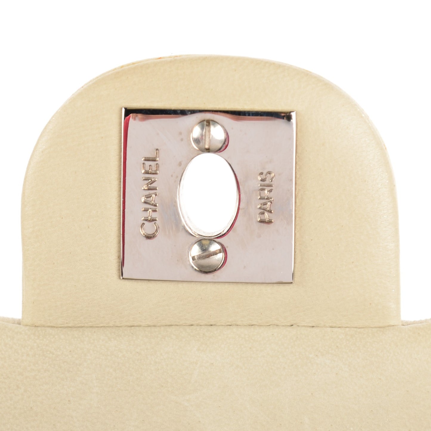 Lambskin Quilted Mini Square Flap Beige