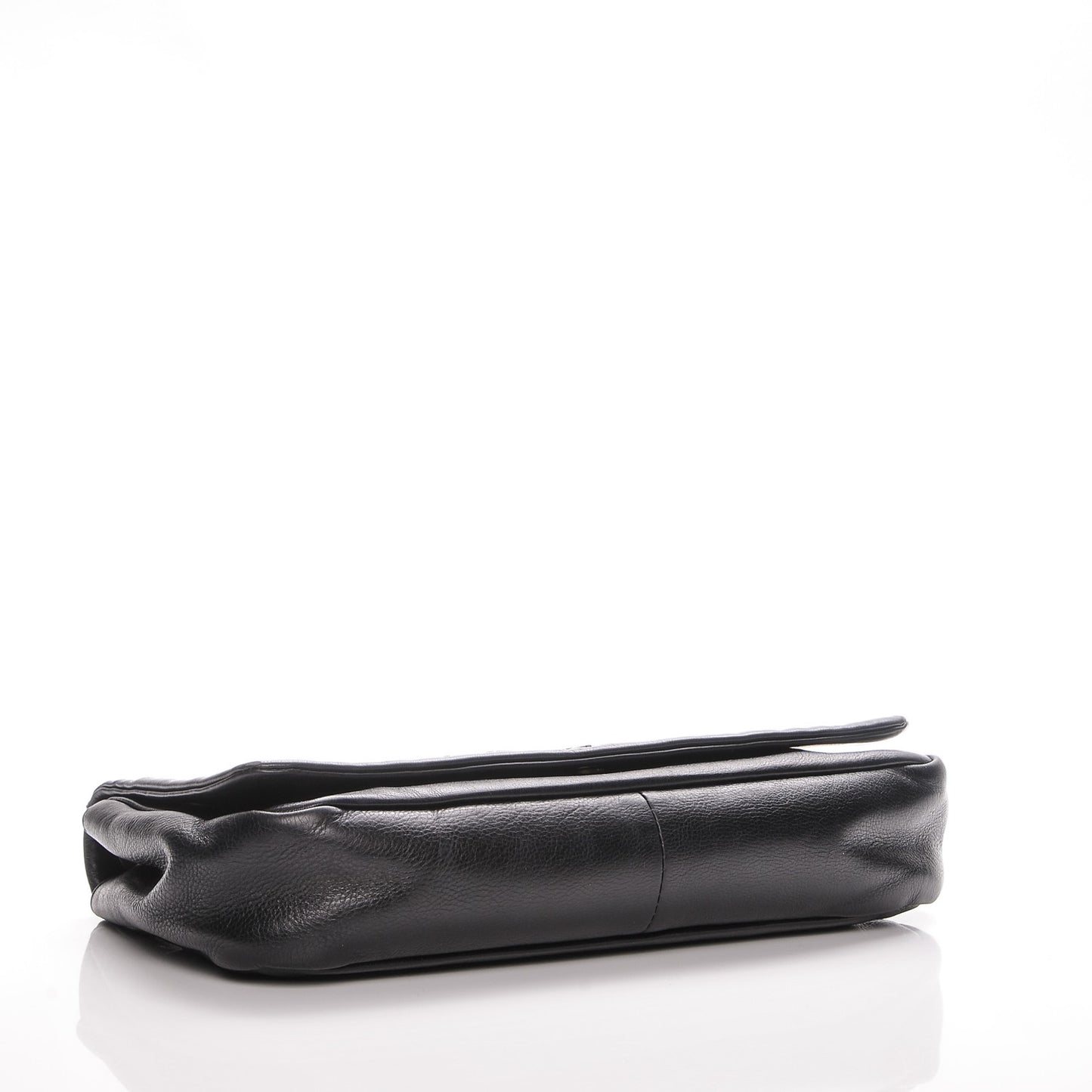 Grained Calfskin Metal Mosaic Flap Black